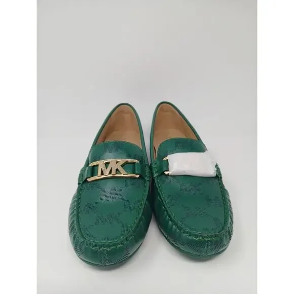 Michael Kors Camila Logo Moccasin Jewel Green Women SZ 7M 49S2CAFR1L New In Box - Picture 5 of 16